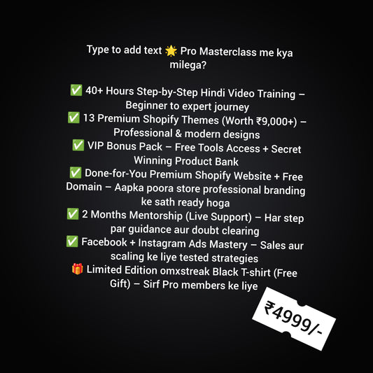 🚀  DROPSHIPPING PRO MASTERCLASS 2025 | Done-for-You Website + Mentorship + Ads Mastery (₹4,999) ✅